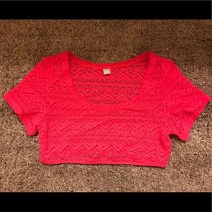 Hot pink crop top